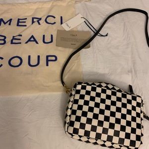 NWT Clare V checker midi sac